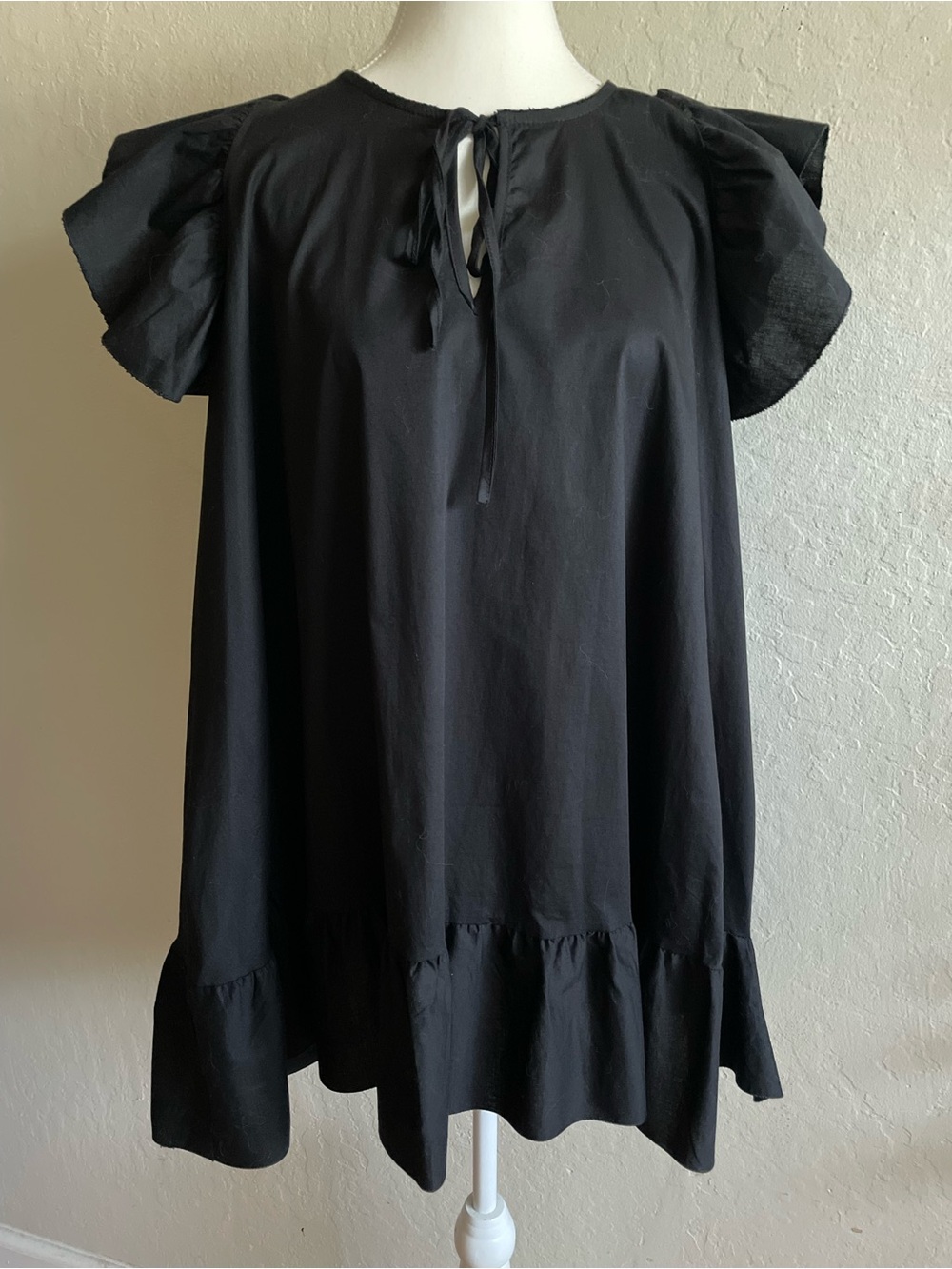 Babydoll style black top
